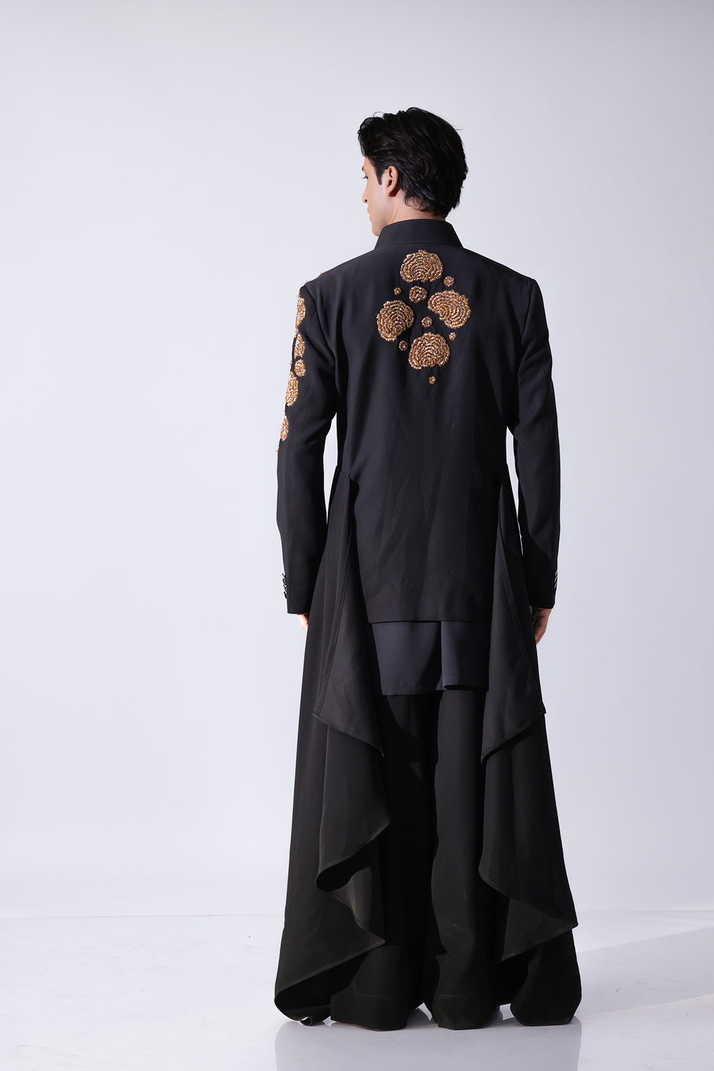 Black Bandgala with gold emroidery