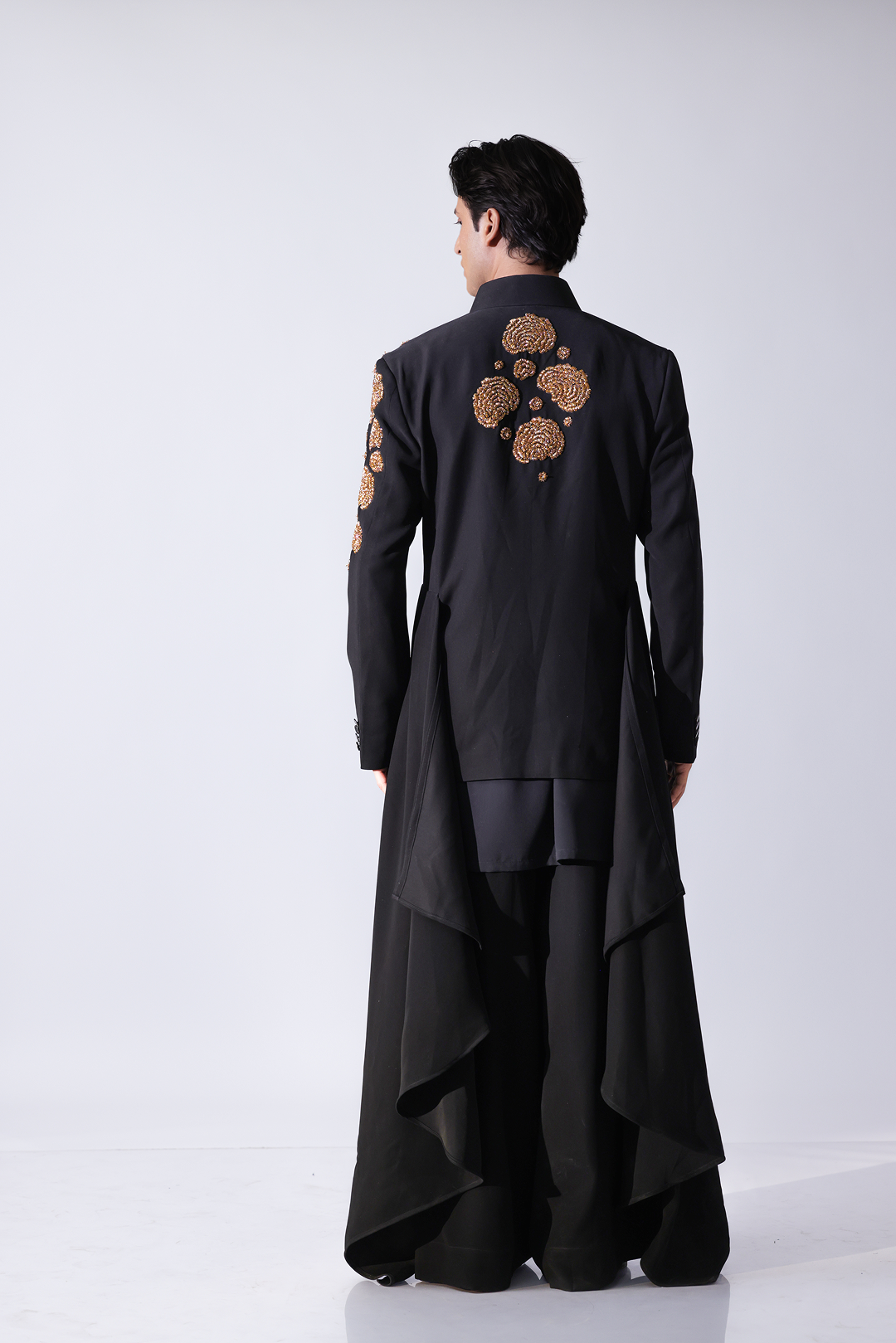 Black Bandgala with gold emroidery
