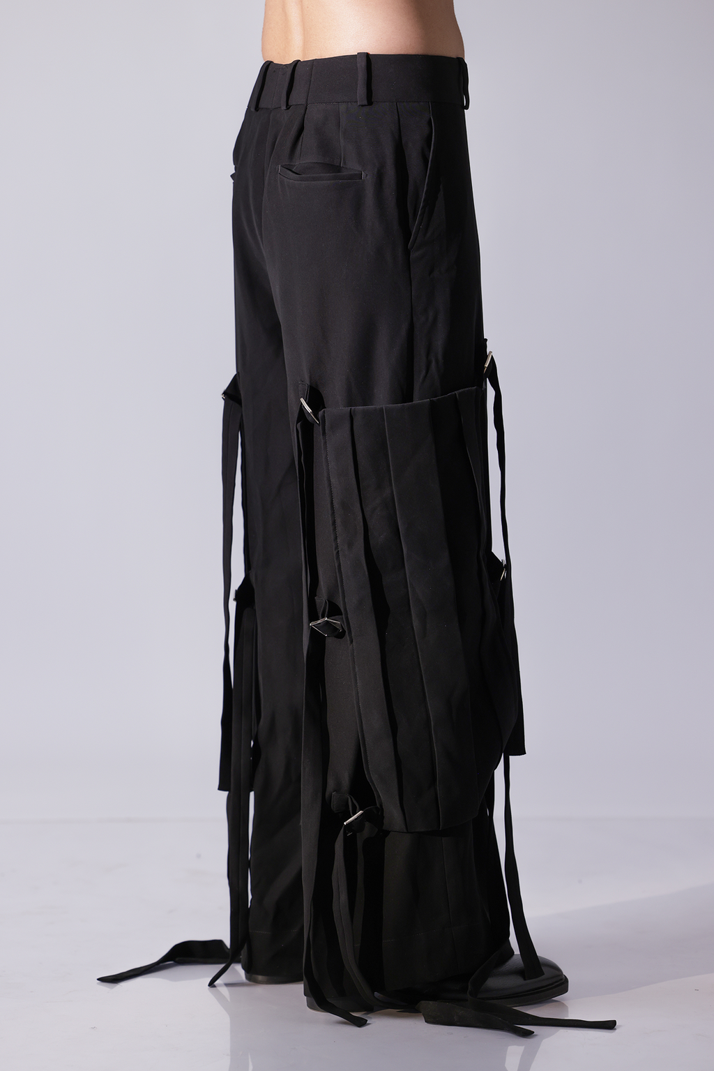 Black Pants with side tieup detailing